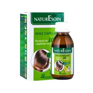 Naturesoin Huile Capillaire - Bain de 10 Huiles végétales et Naturelles - Tous Cheveux - 125ml